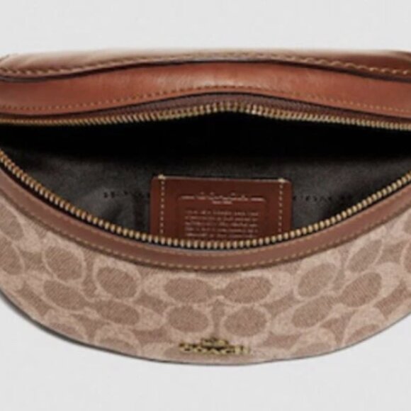 COACH Bethany Belt Bag Crossbody Signature Brown Leather with Classic Monogram - Picture 7 of 14